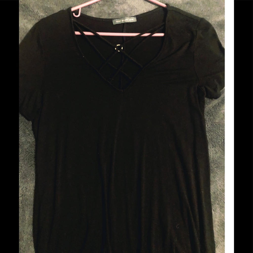 Black lace front shirt🖤